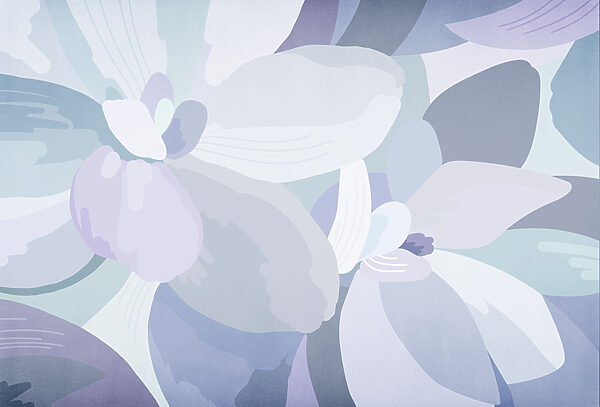Soft pastel floral abstract design