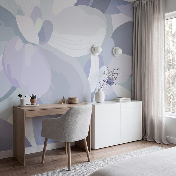 Soft pastel floral abstract design