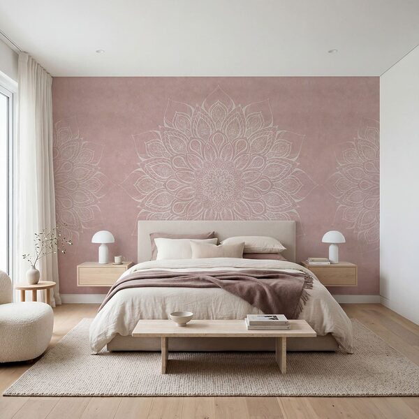 White and pink mandala White and pink mandala