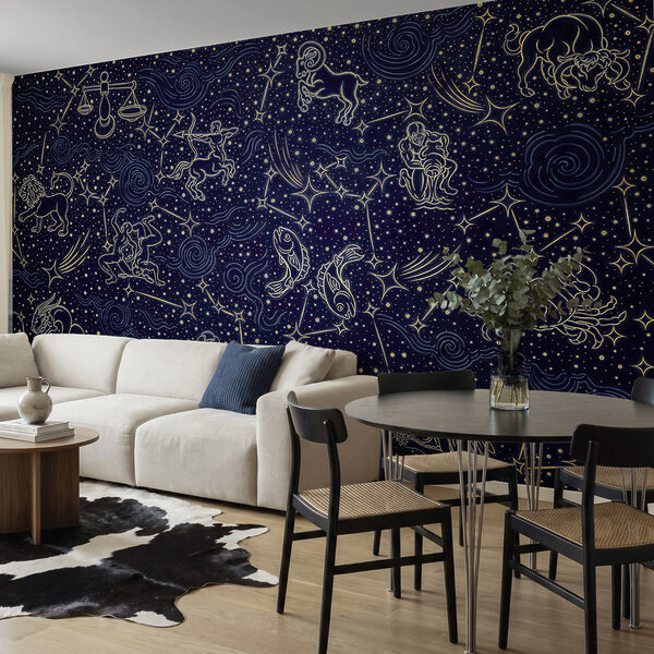 Constellations and stars on a black background Constellations and stars on a black background