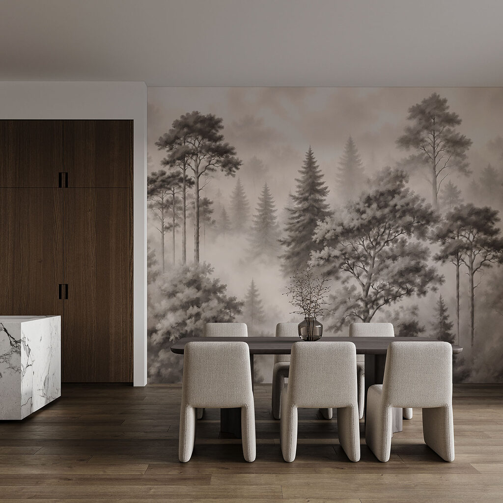 Group of trees in a forest
