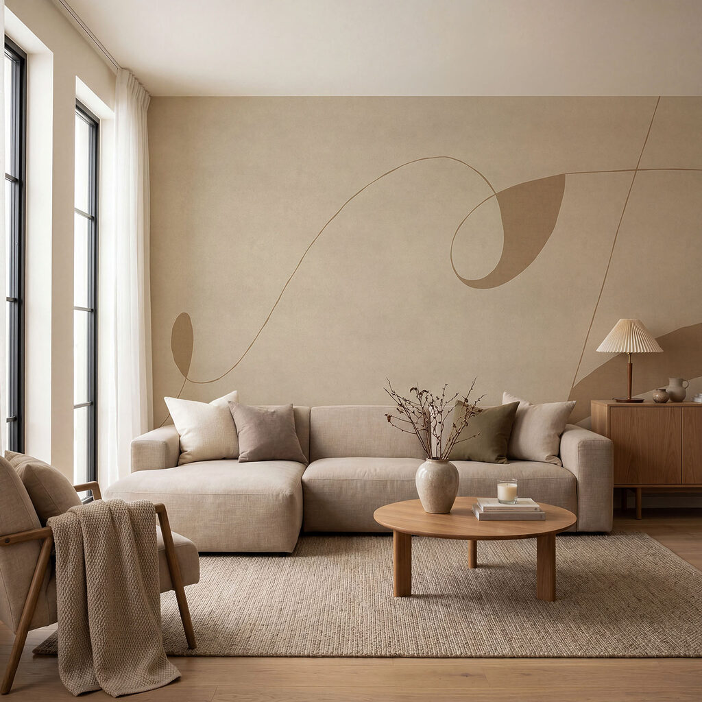 Organic shapes in soft tones Organic shapes in soft tones