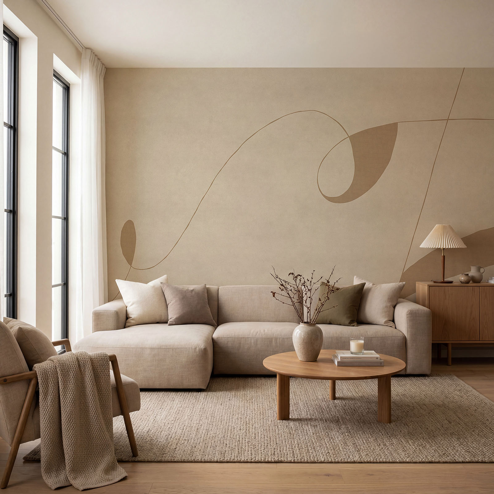 Organic shapes in soft tones Organic shapes in soft tones