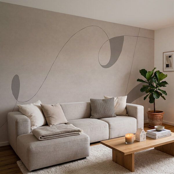 Grey and black swirly line