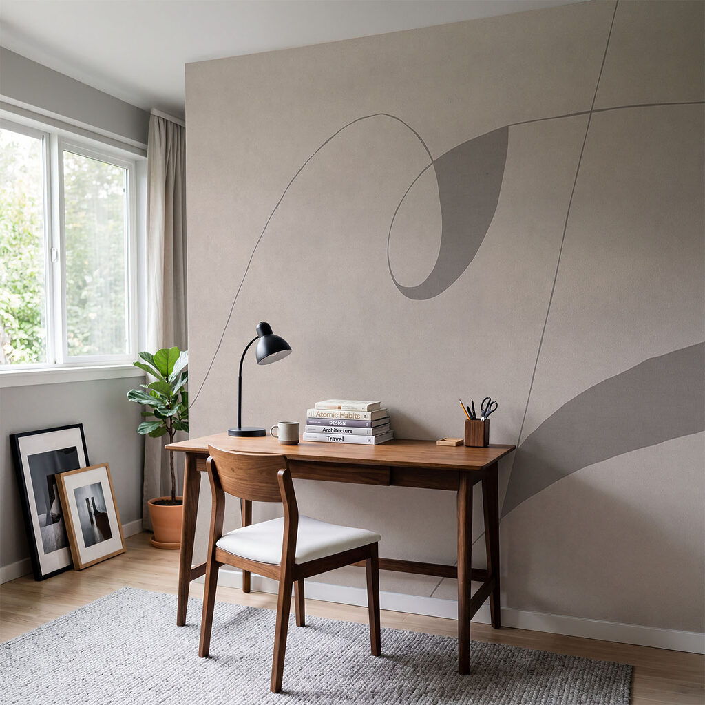 Grey and black swirly line