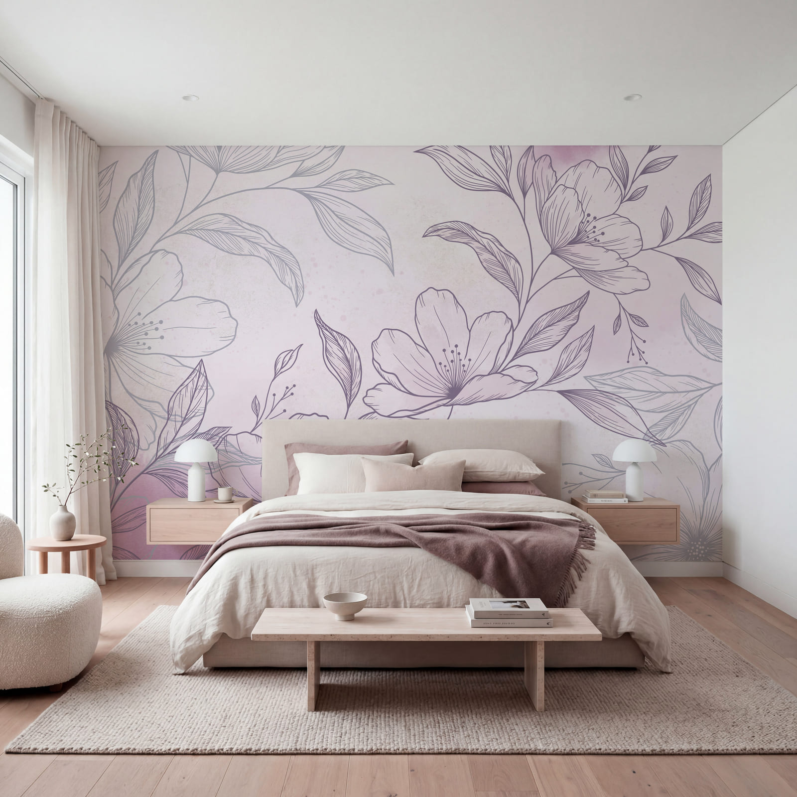 Delicate blooms on a soft background