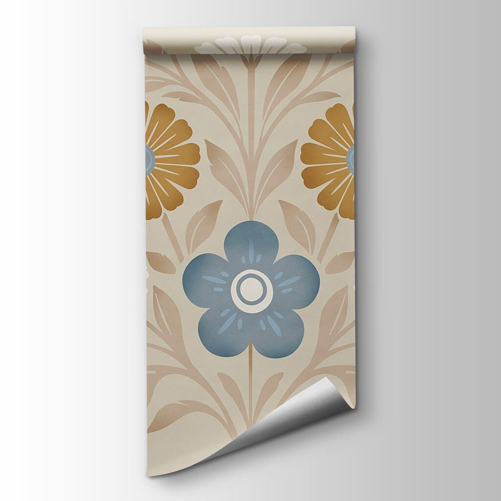 Flower design on a wall Flower design on a wall
