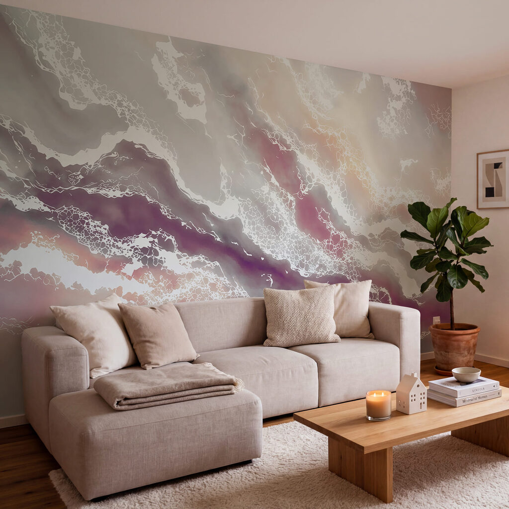 Flowing waves of soft colors Flowing waves of soft colors