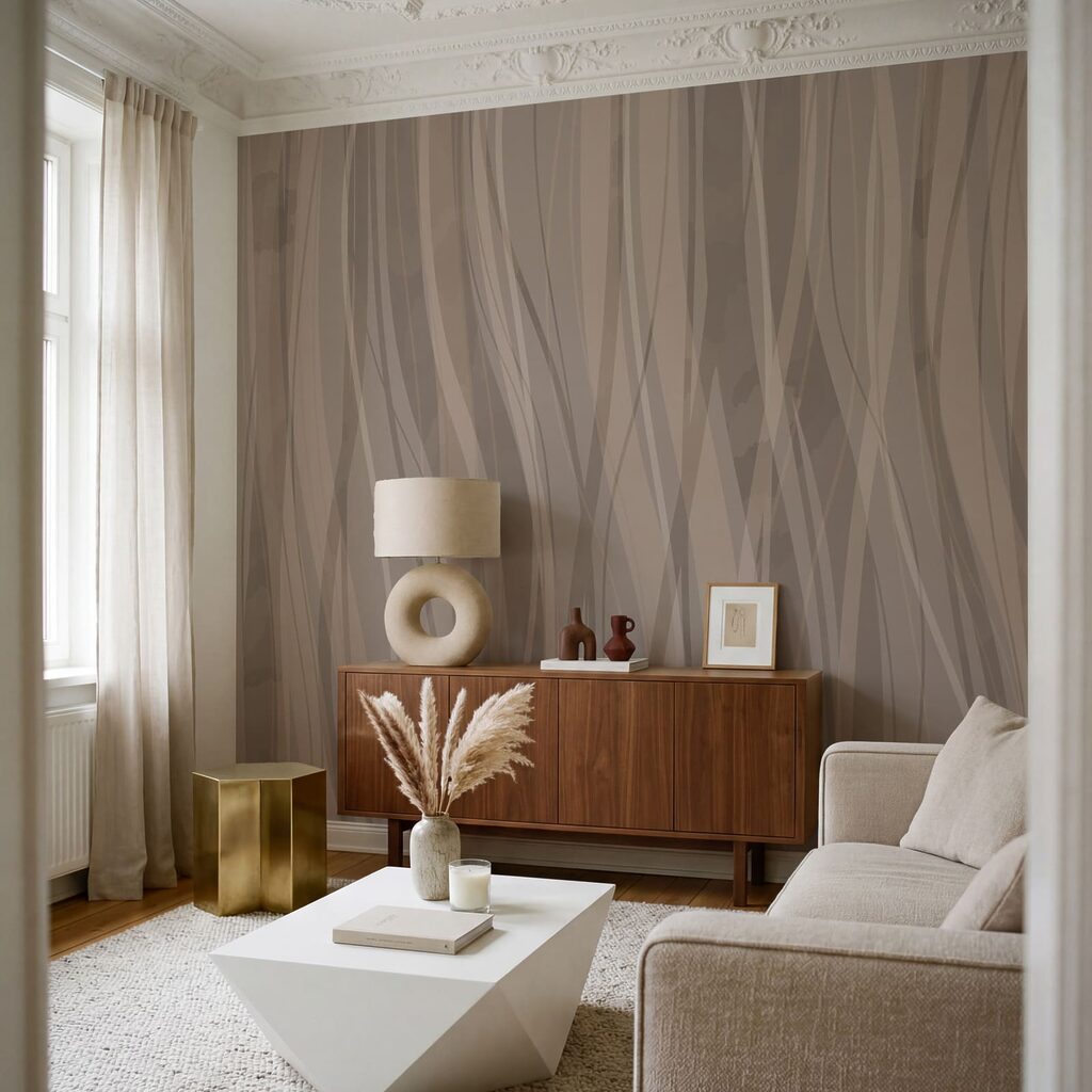 Brown and white wavy pattern Brown and white wavy pattern