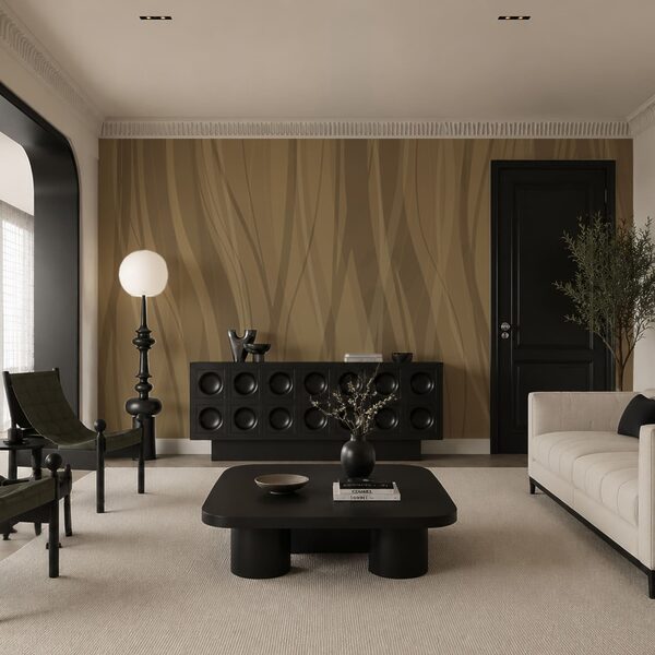 Brown and white wavy pattern