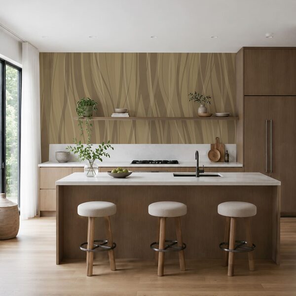 Brown and white wavy pattern