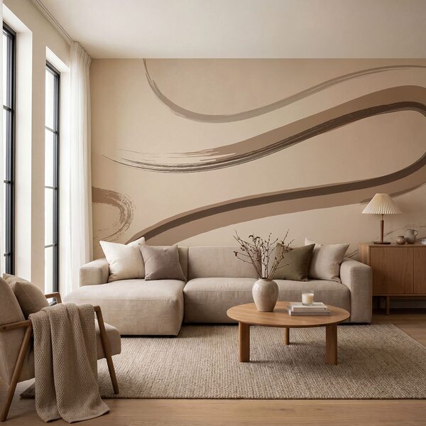 Brown and white brush strokes Brown and white brush strokes