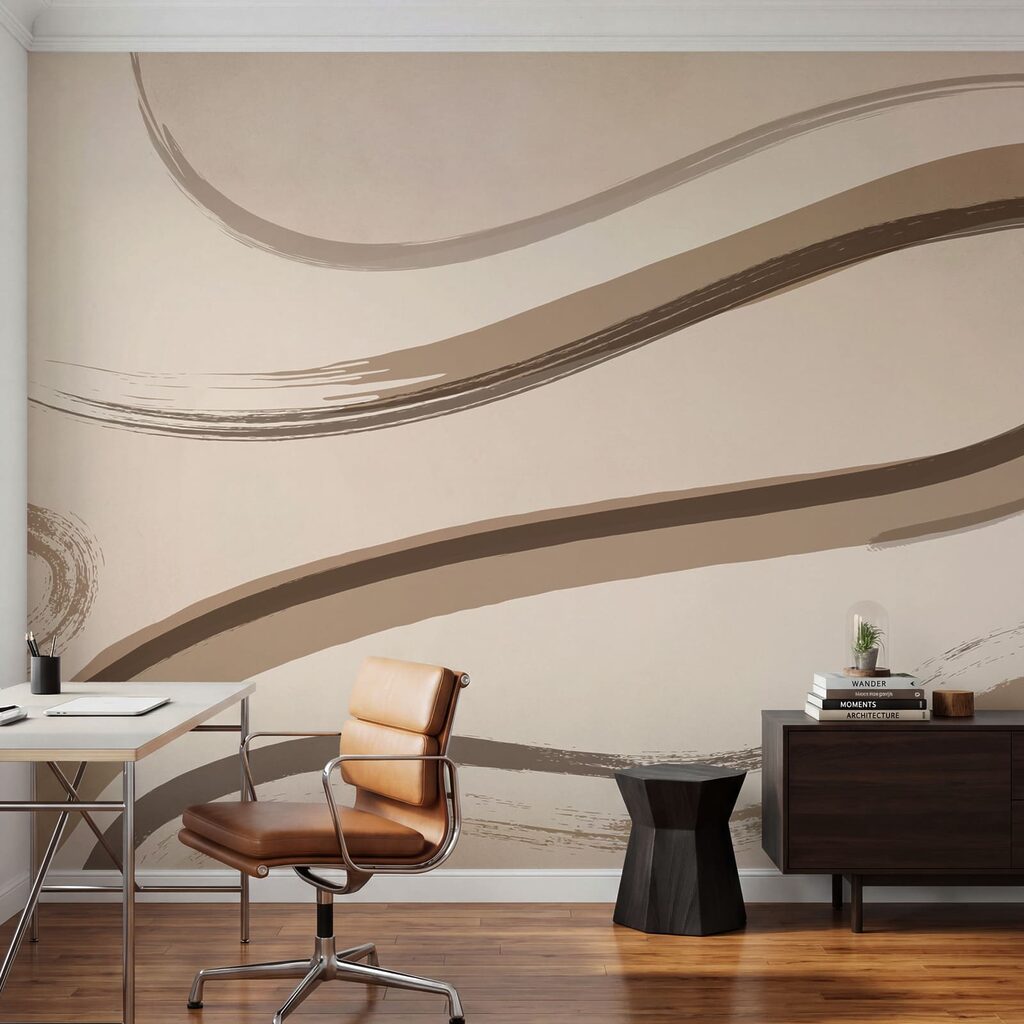 Brown and white brush strokes Brown and white brush strokes