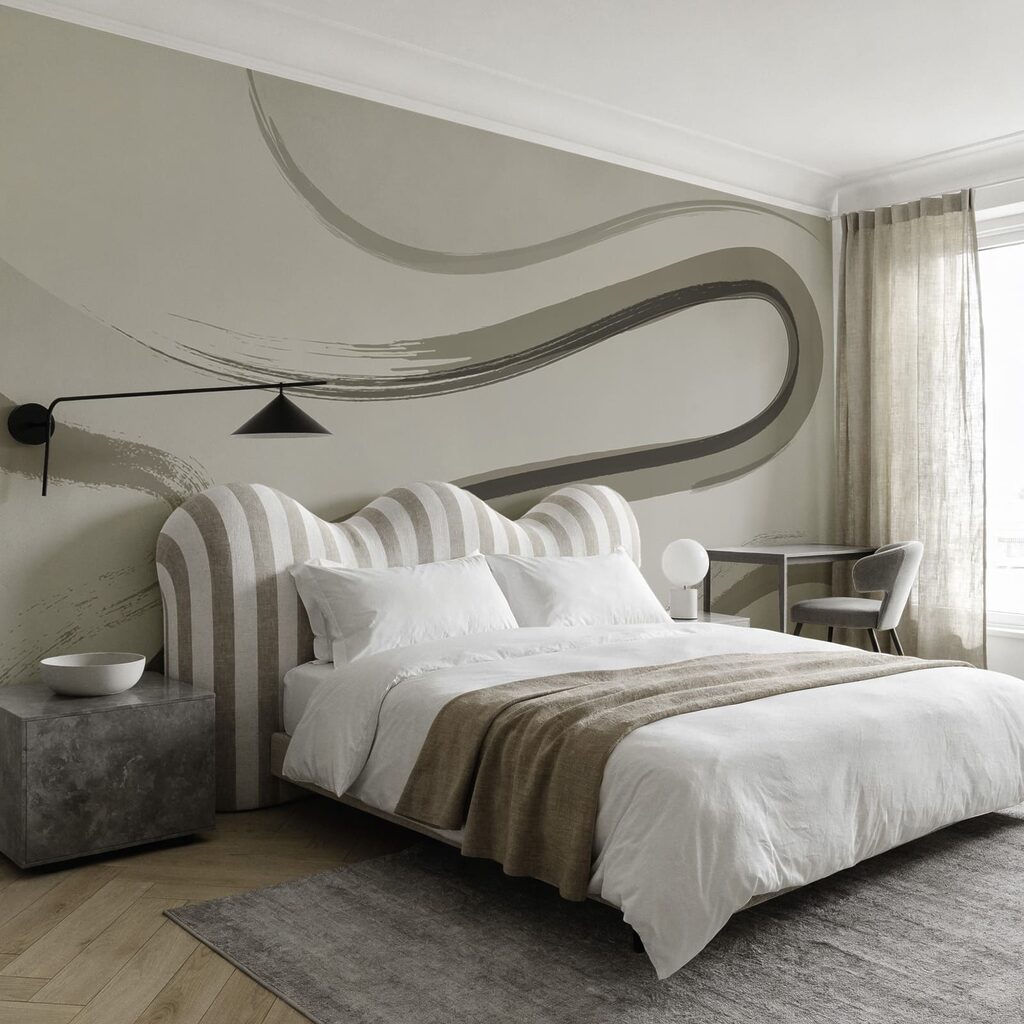 - Abstract waves in muted tones