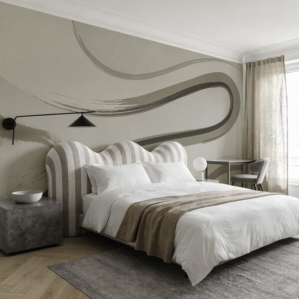- Abstract waves in muted tones