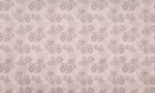Floral pattern with delicate linework Floral pattern with delicate linework