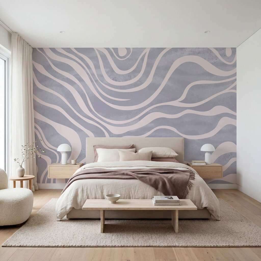 Flowing lines in soft pastel tones Flowing lines in soft pastel tones