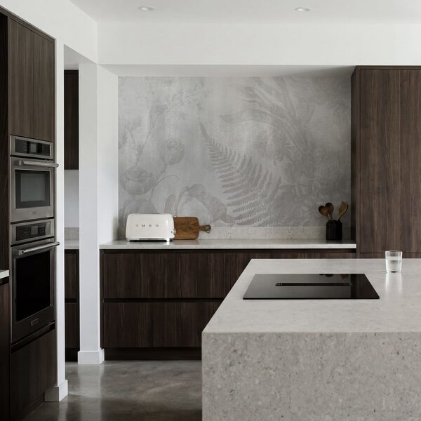 Grey and white floral pattern