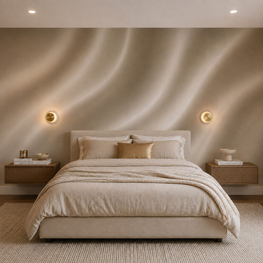 White fabric with wavy folds