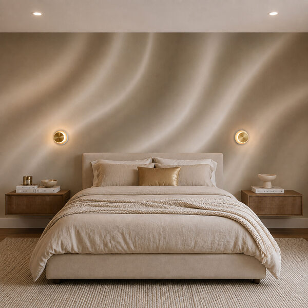 White fabric with wavy folds