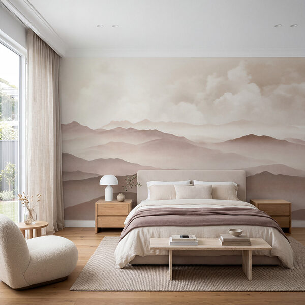 Wall mural Foggy landscape of mountains (SKU: t00903) Wall mural Wall mural Foggy landscape of mountains (SKU: t00903)