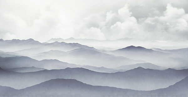 Foggy landscape of mountains Foggy landscape of mountains