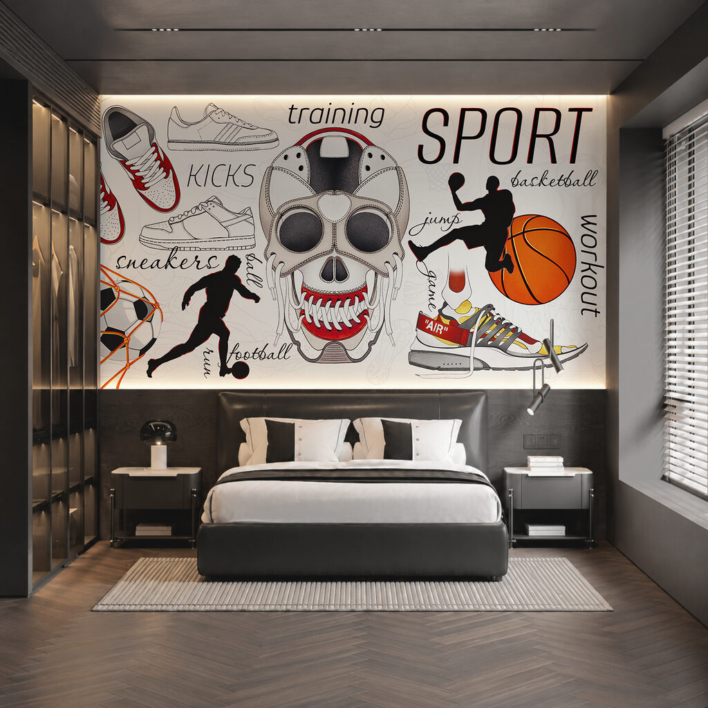 Skull with a ball and shoes Skull with a ball and shoes