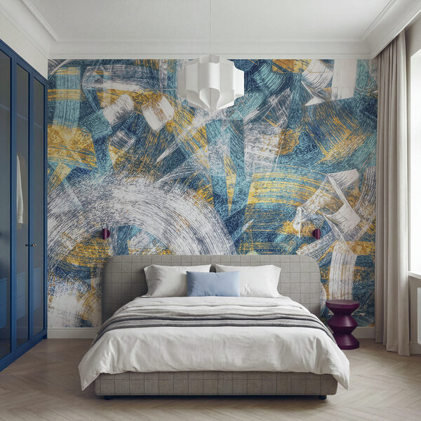 Wall mural Abstract strokes in vibrant colors (SKU: t00901) Wall mural Wall mural Abstract strokes in vibrant colors (SKU: t00901)