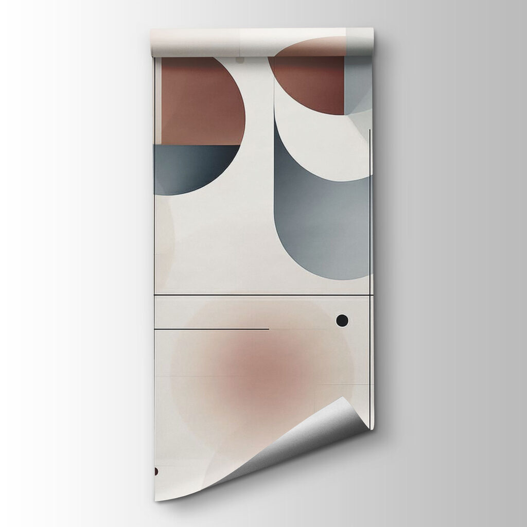 Geometric shapes in soft color palette