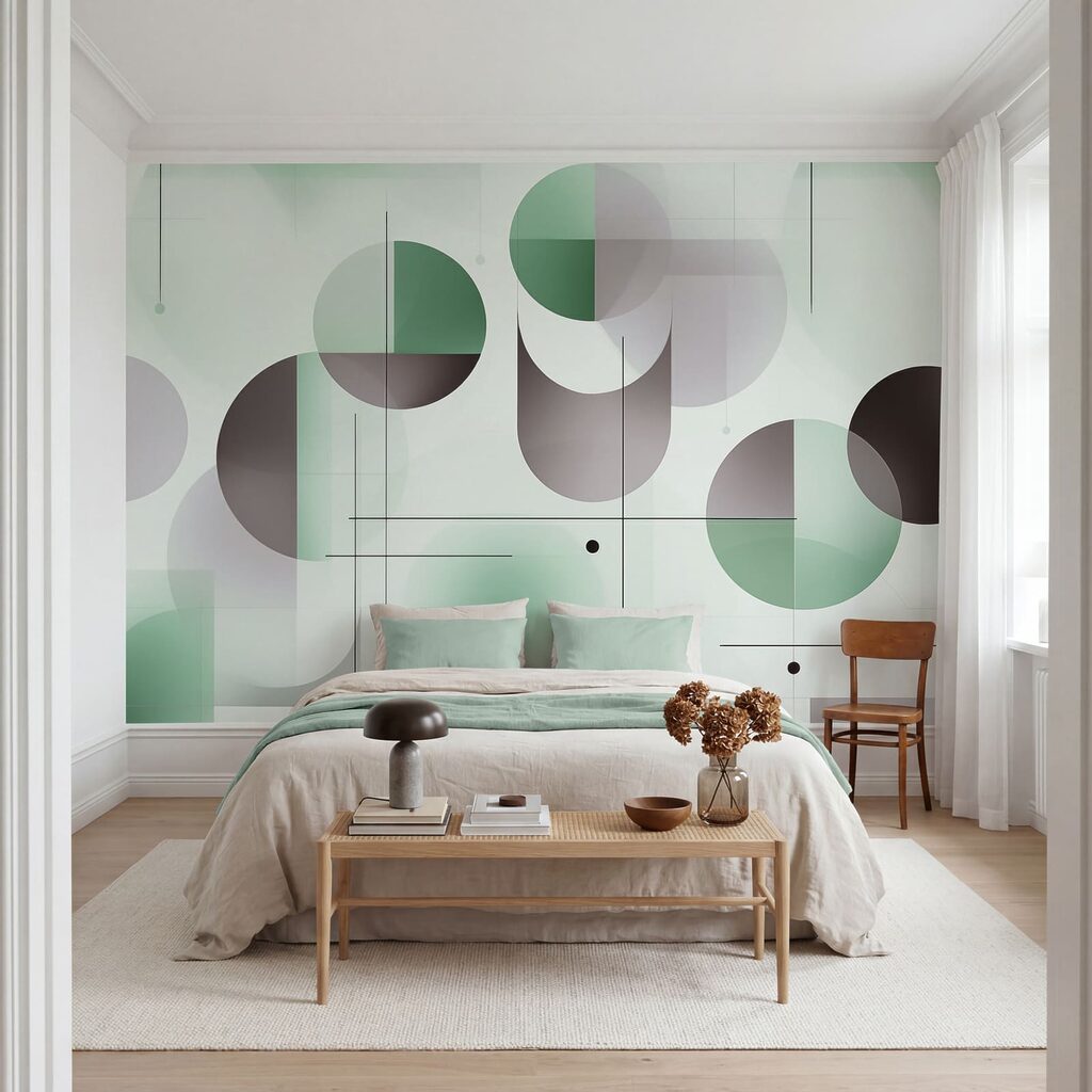 Abstract shapes in soft colors