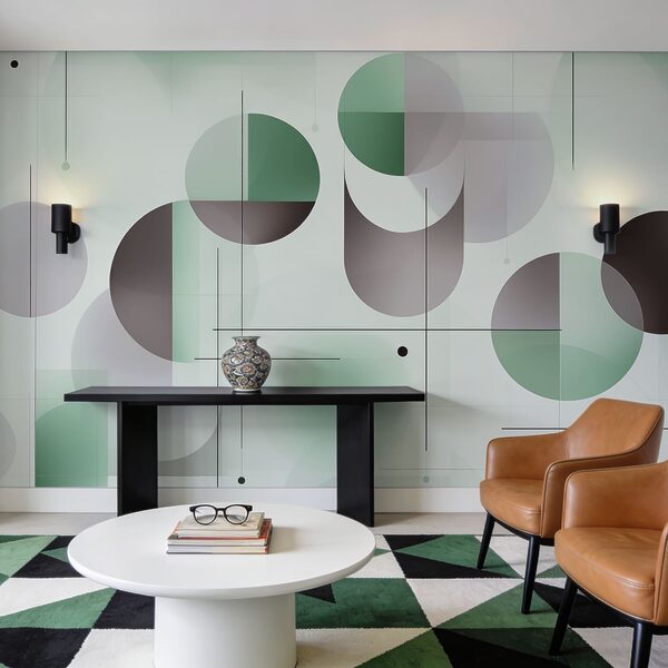 Abstract shapes in soft colors