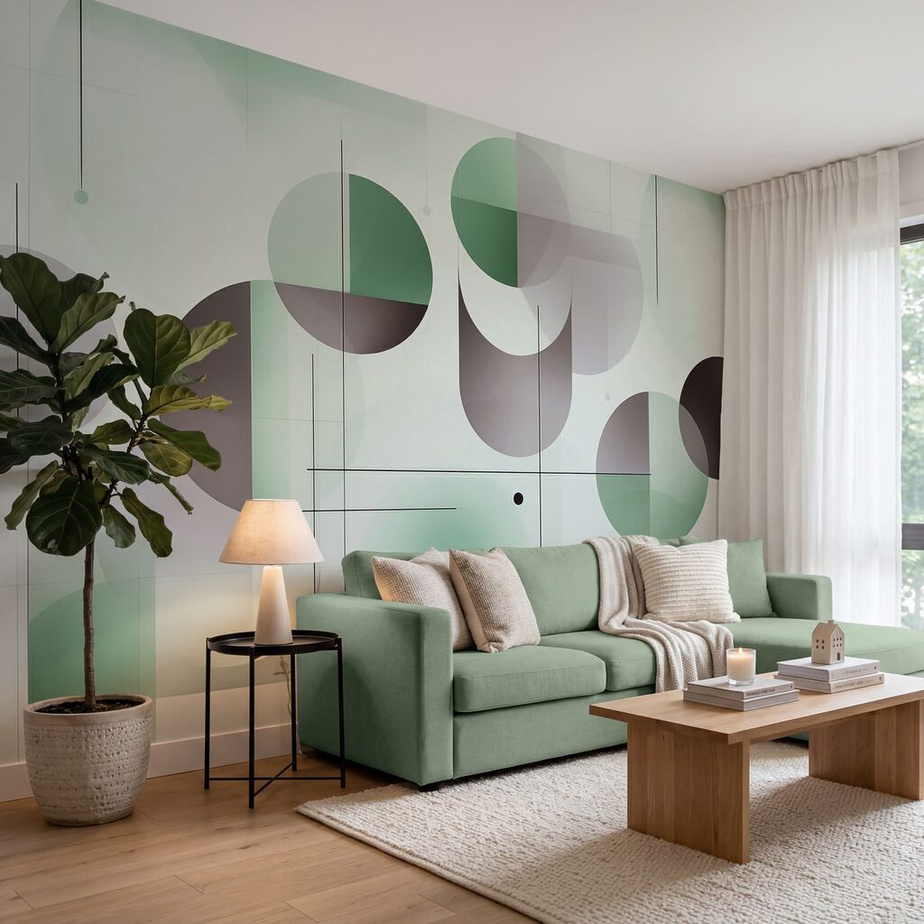 Abstract shapes in soft colors