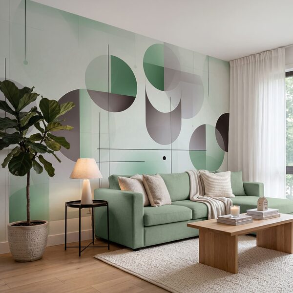 Abstract shapes in soft colors