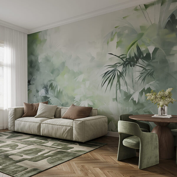Painting of a forest of trees