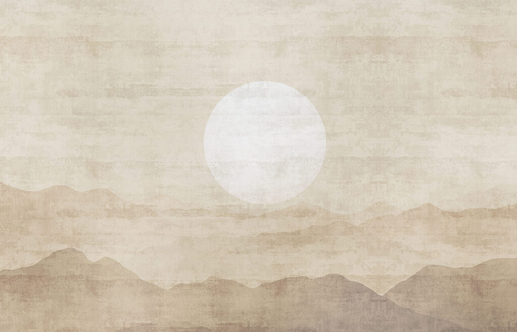 Sun over a mountain range Sun over a mountain range