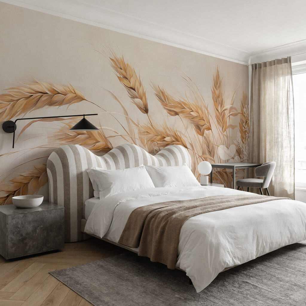 Painting of wheat plants