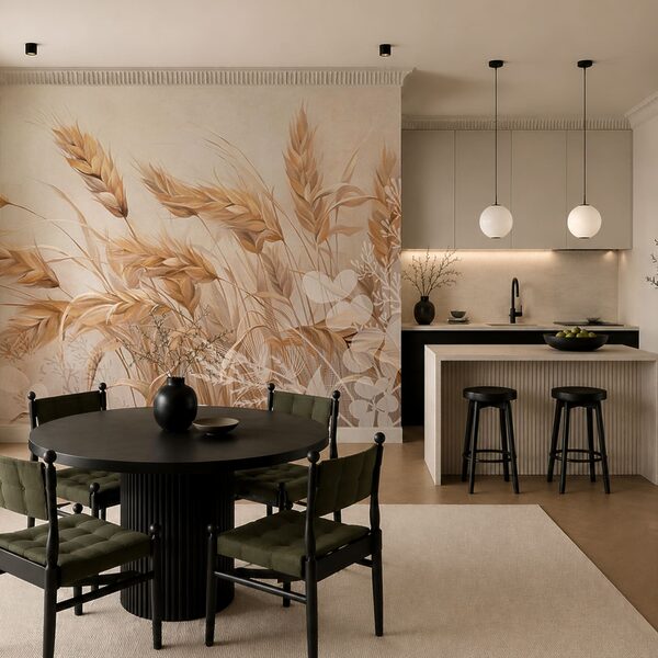 Painting of wheat plants