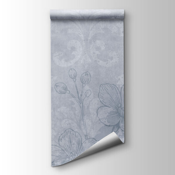 White floral pattern on a white surface White floral pattern on a white surface