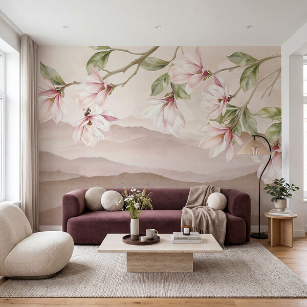 Painting of flowers on a branch Painting of flowers on a branch