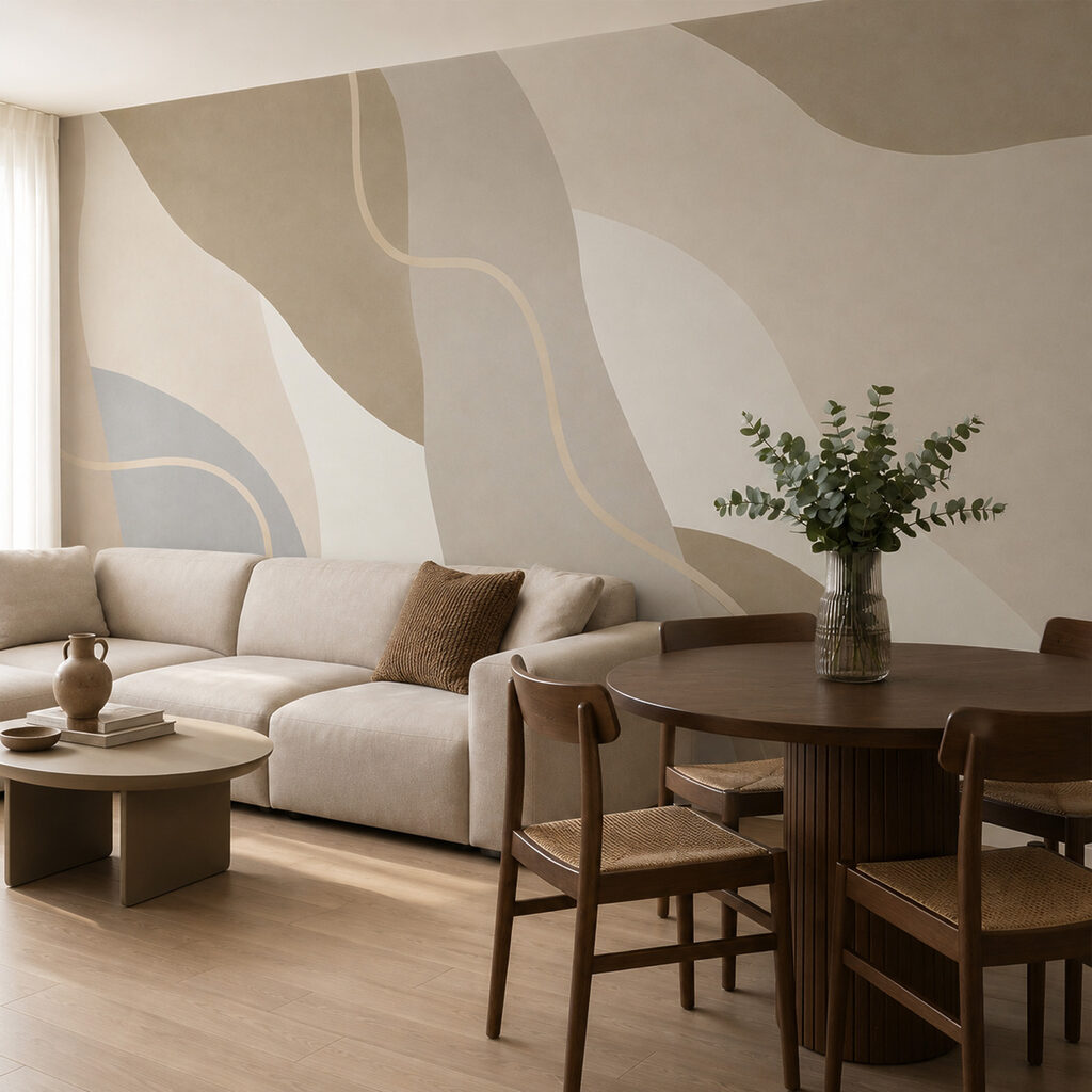 Soft waves of neutral tones