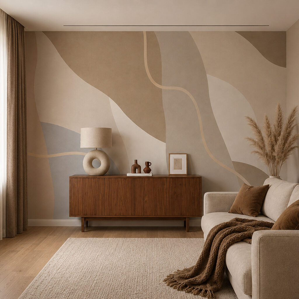 Soft waves of neutral tones