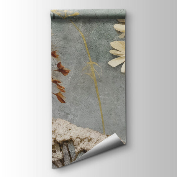 - Delicate blooms against a textured backdrop - Delicate blooms against a textured backdrop