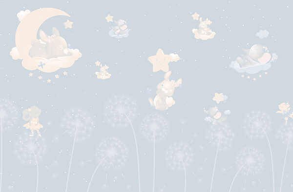 Wallpaper with cartoon animals