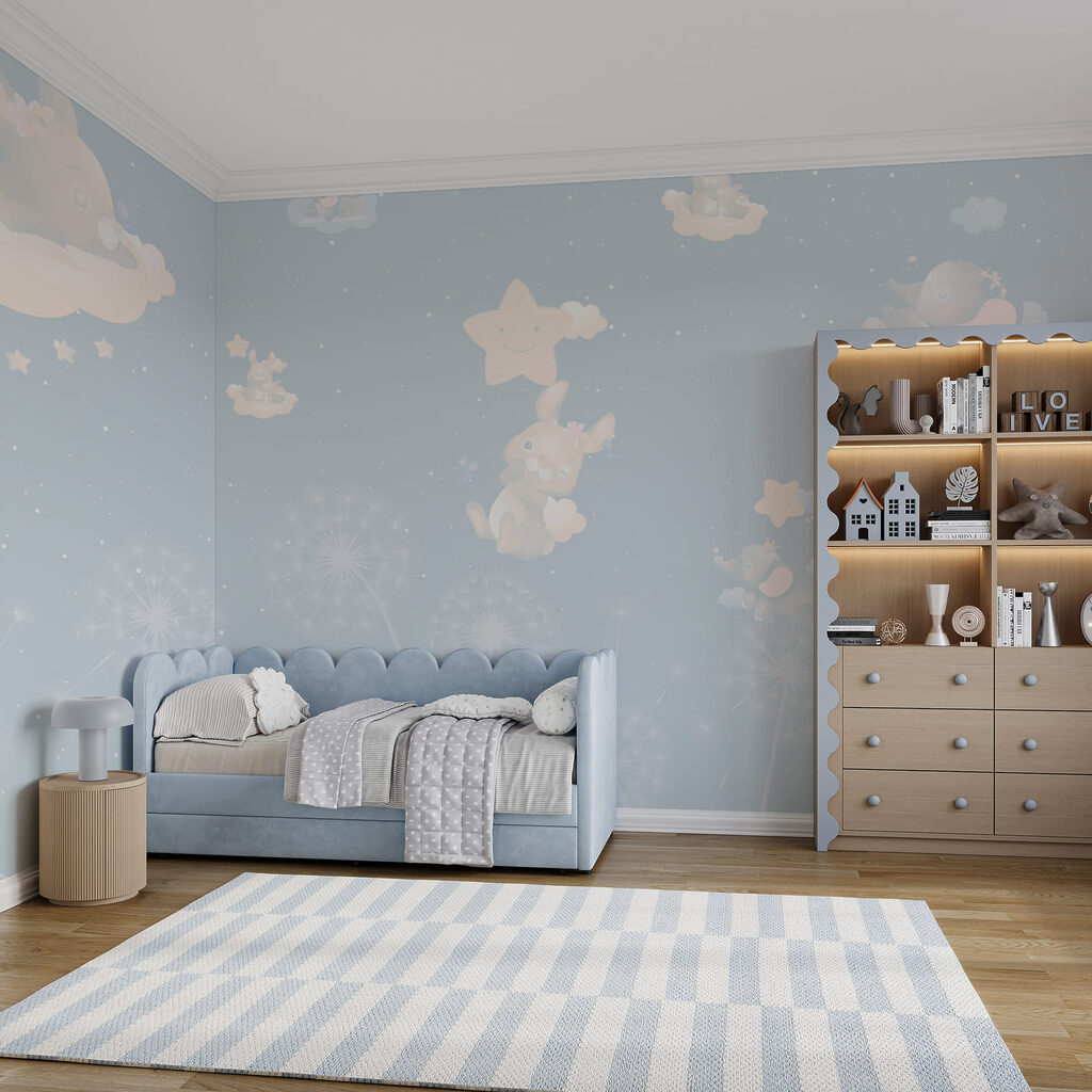 Wallpaper with cartoon animals