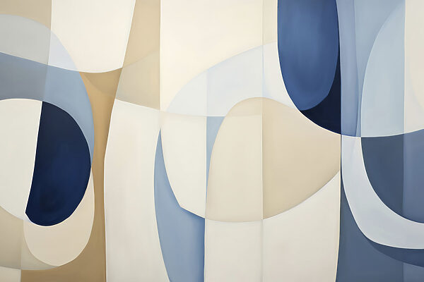 Blue and white art piece Blue and white art piece