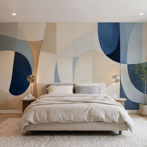 Blue and white art piece Blue and white art piece