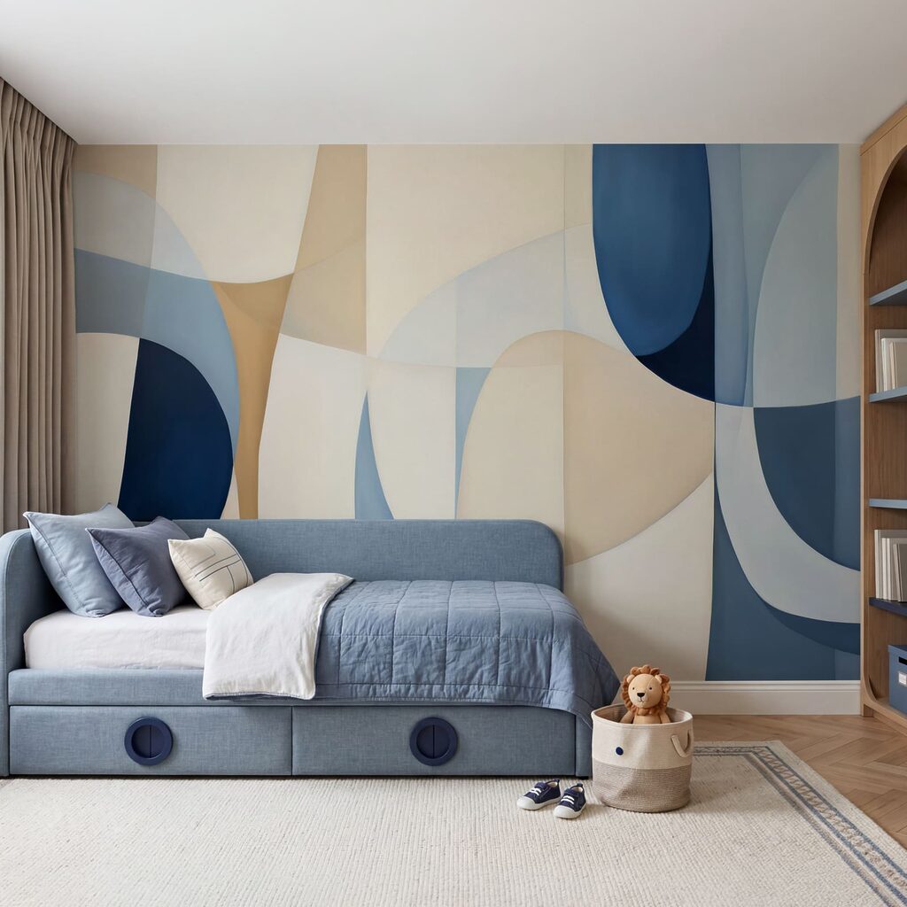 Blue and white art piece Blue and white art piece