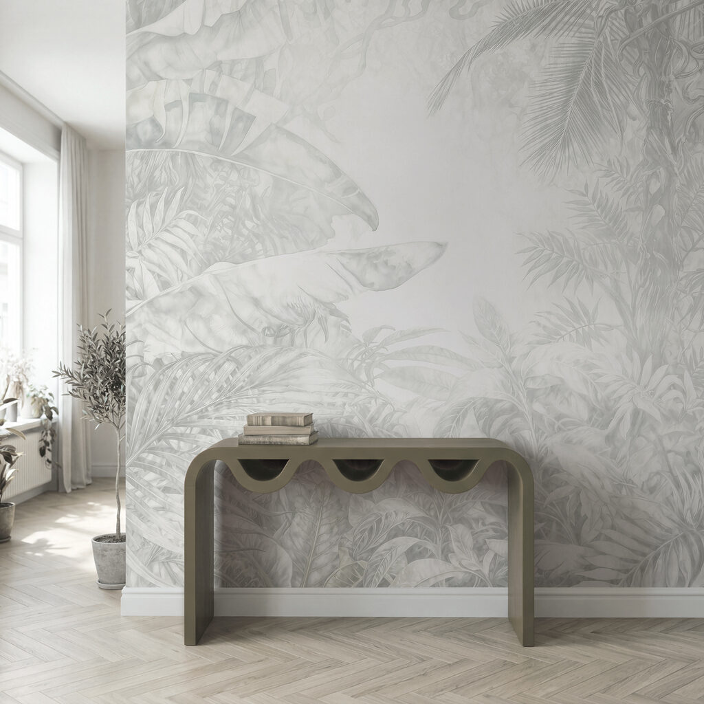 White background with plants