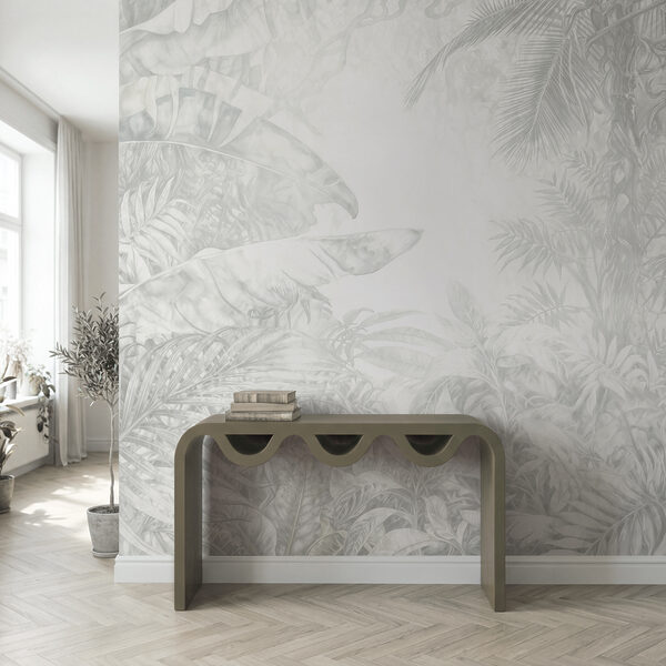 White background with plants