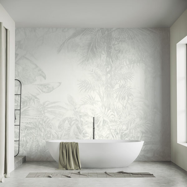 White background with plants
